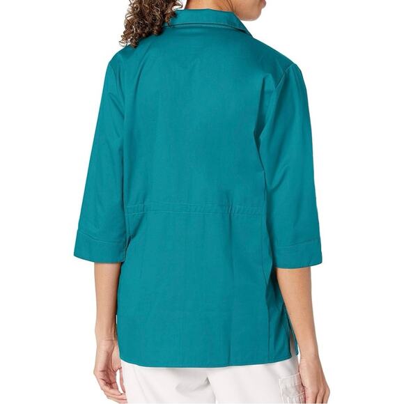 NWT WonderWink Wonderwork Women’s Smock Lot women’s large salmon and teal blue - Picture 4 of 12
